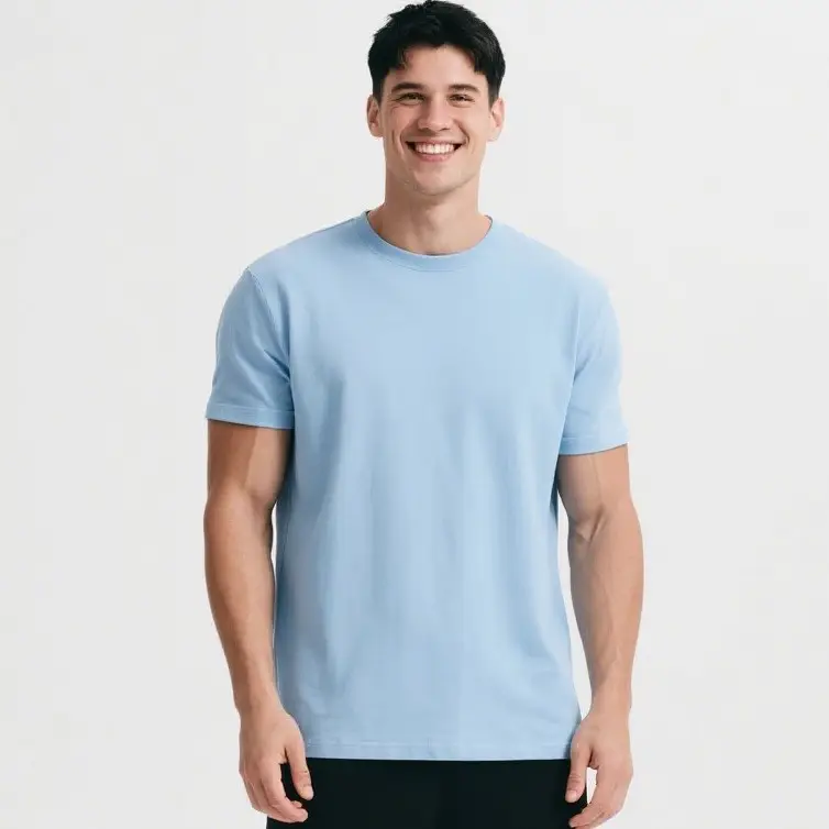 Pure Cotton Green T-Shirt Large Size - Image 31