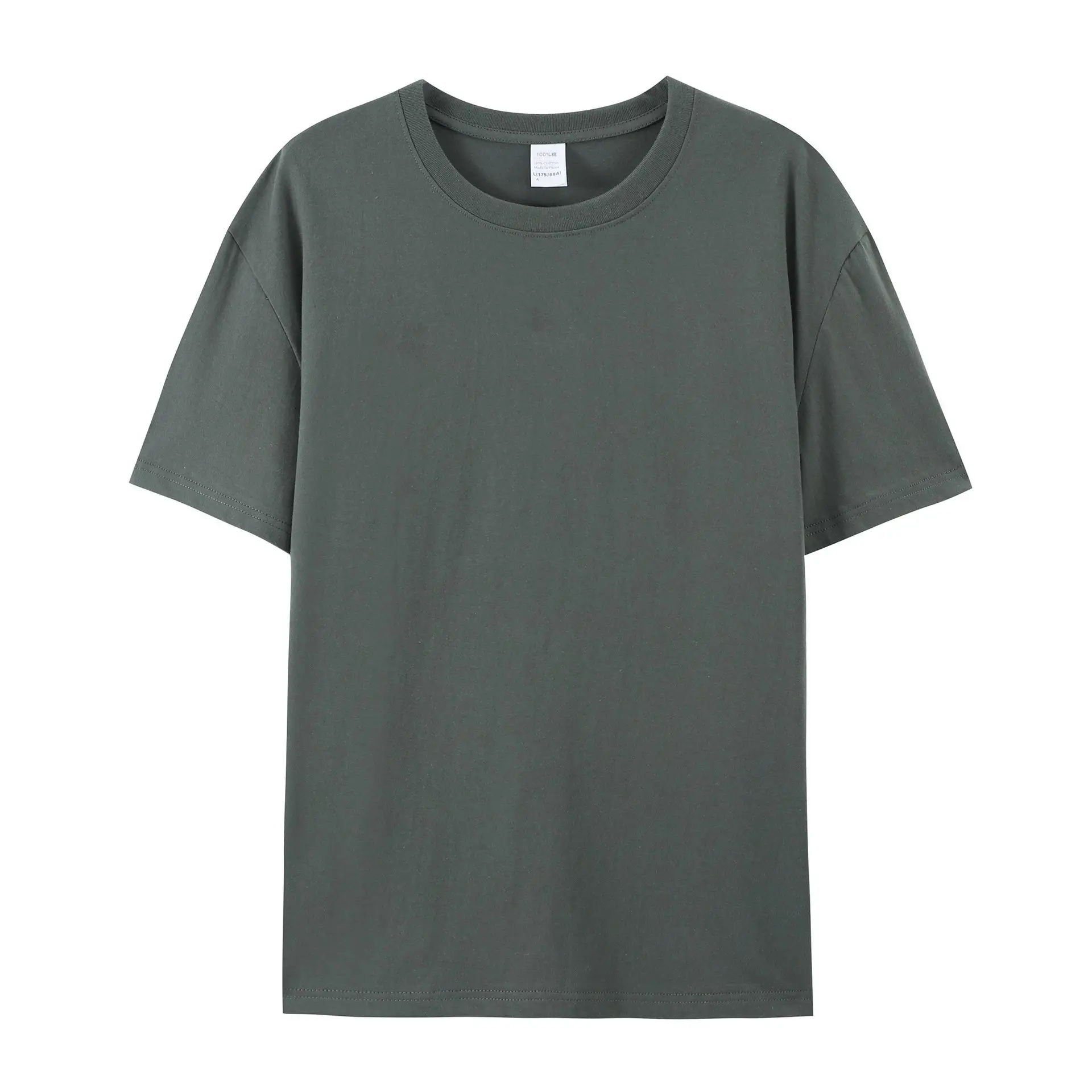 Pure Cotton Green T-Shirt Large Size - Image 4