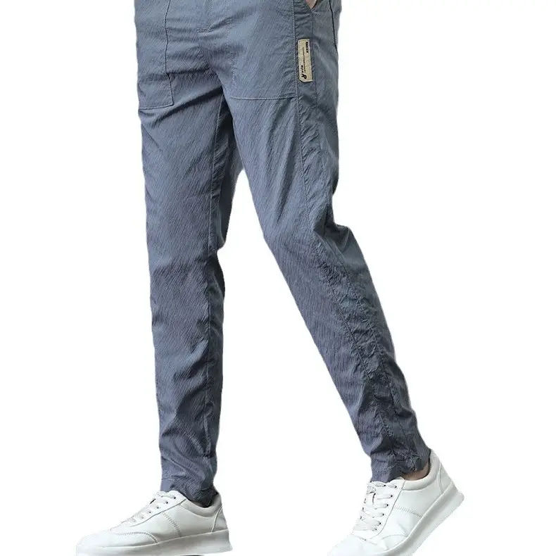 Men Ice Silk Slim Fit Casual Pants Summer - Image 8
