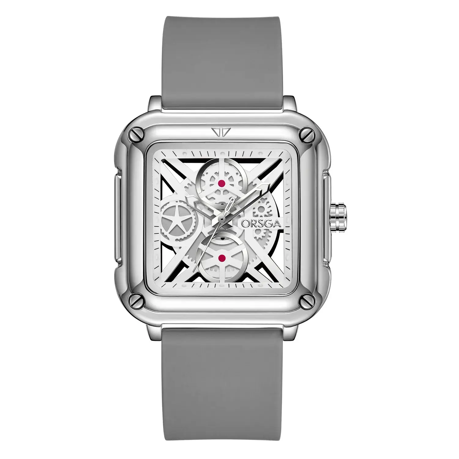 Oshga Couple Neutral Watch Square Hollow Design Luminous