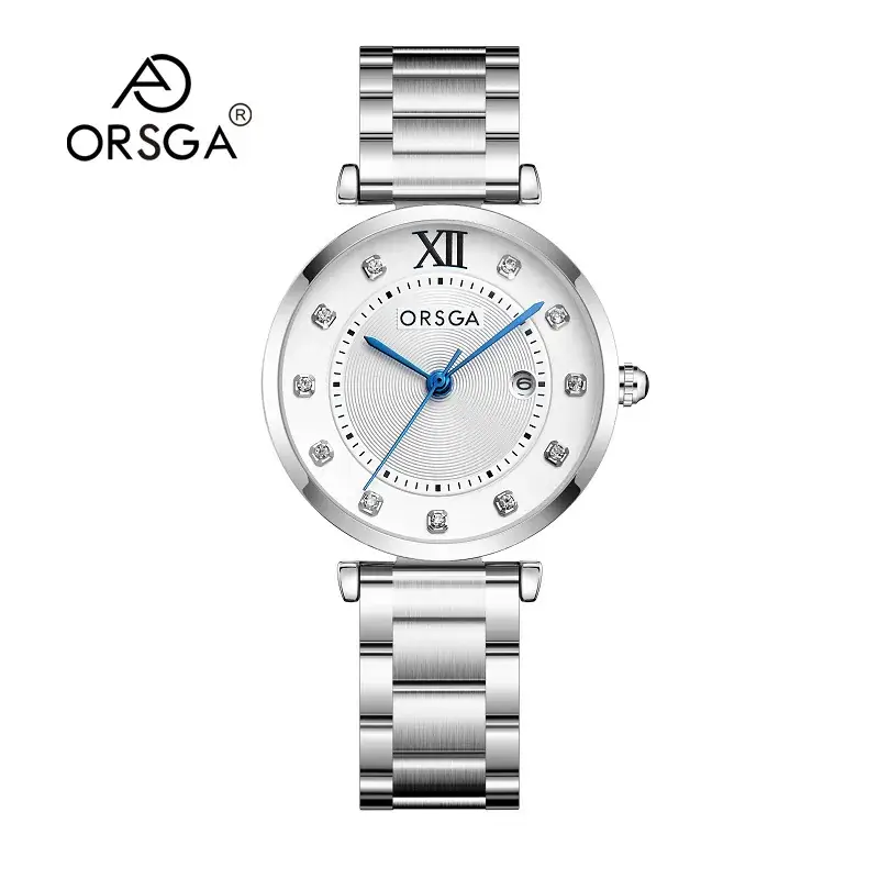 Oshga Women's Quartz Watch Rose Gold Diamond Dial - Image 9