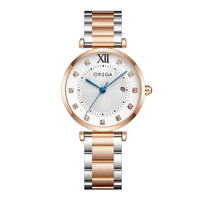 Oshga Women's Quartz Watch Rose Gold Diamond Dial - Image 12