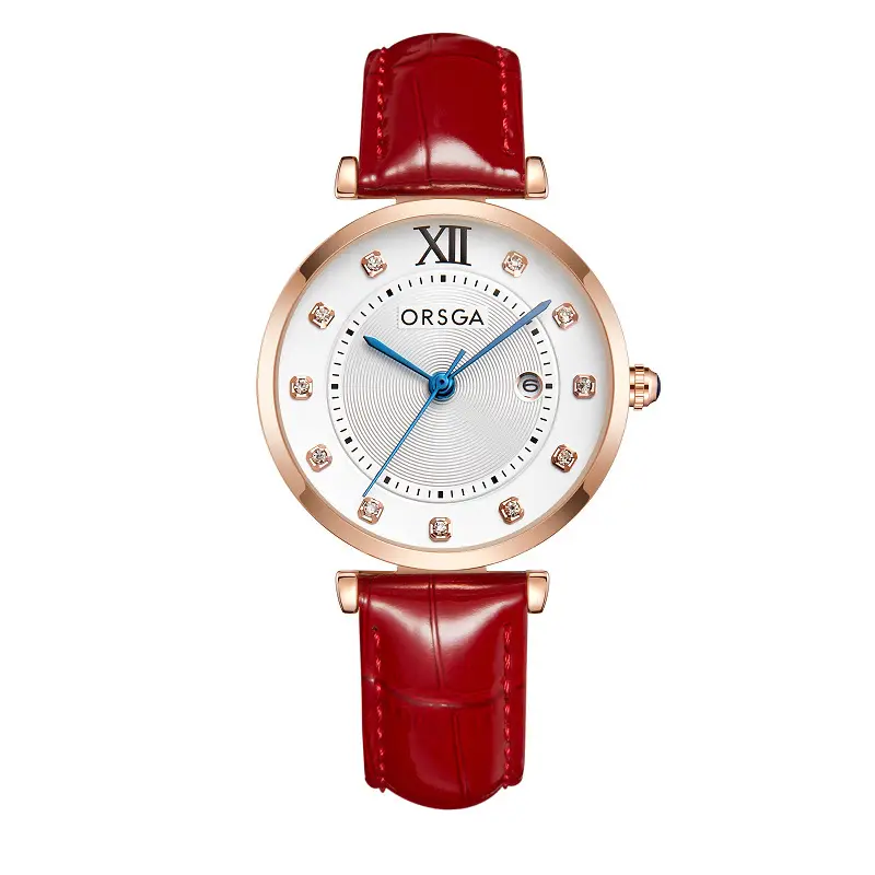 Oshga Women's Quartz Watch Rose Gold Diamond Dial — feature 11