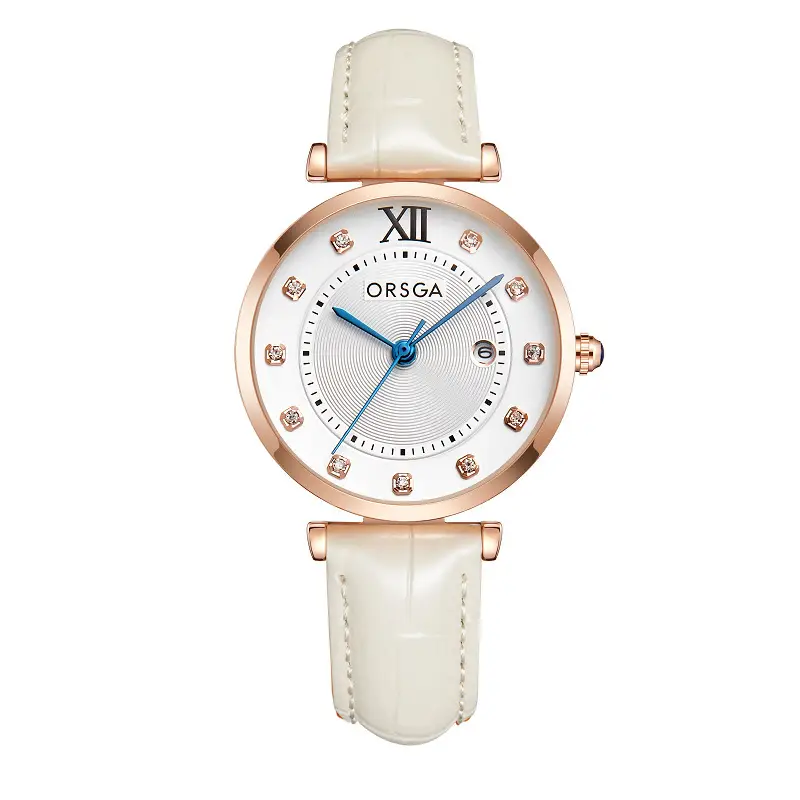 Oshga Women's Quartz Watch Rose Gold Diamond Dial — feature 13