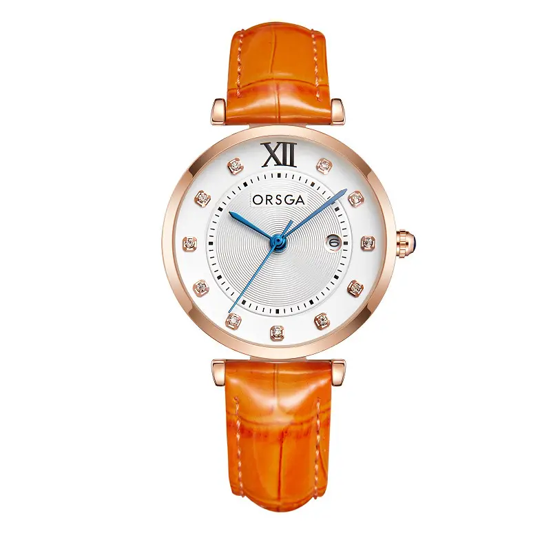 Oshga Women's Quartz Watch Rose Gold Diamond Dial — feature 14