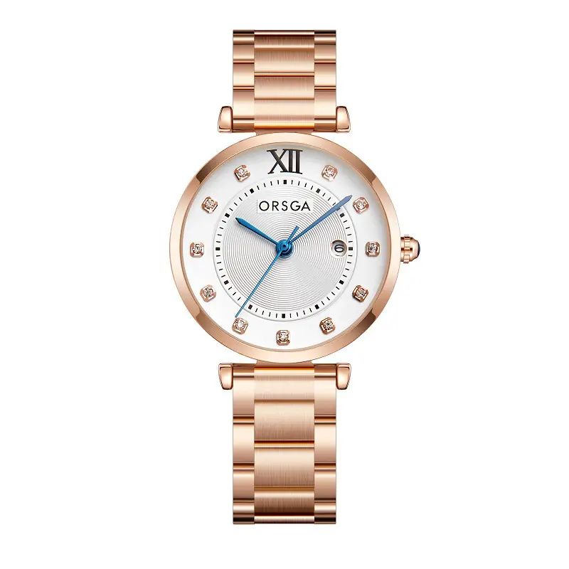 Oshga Women's Quartz Watch Rose Gold Diamond Dial — feature 8