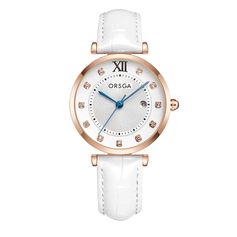 Oshga Women's Quartz Watch Rose Gold Diamond Dial — feature 9