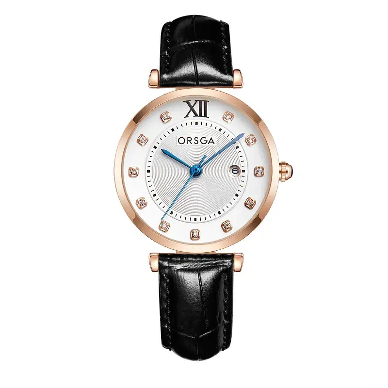 Oshga Women's Quartz Watch Rose Gold Diamond Dial - Image 7