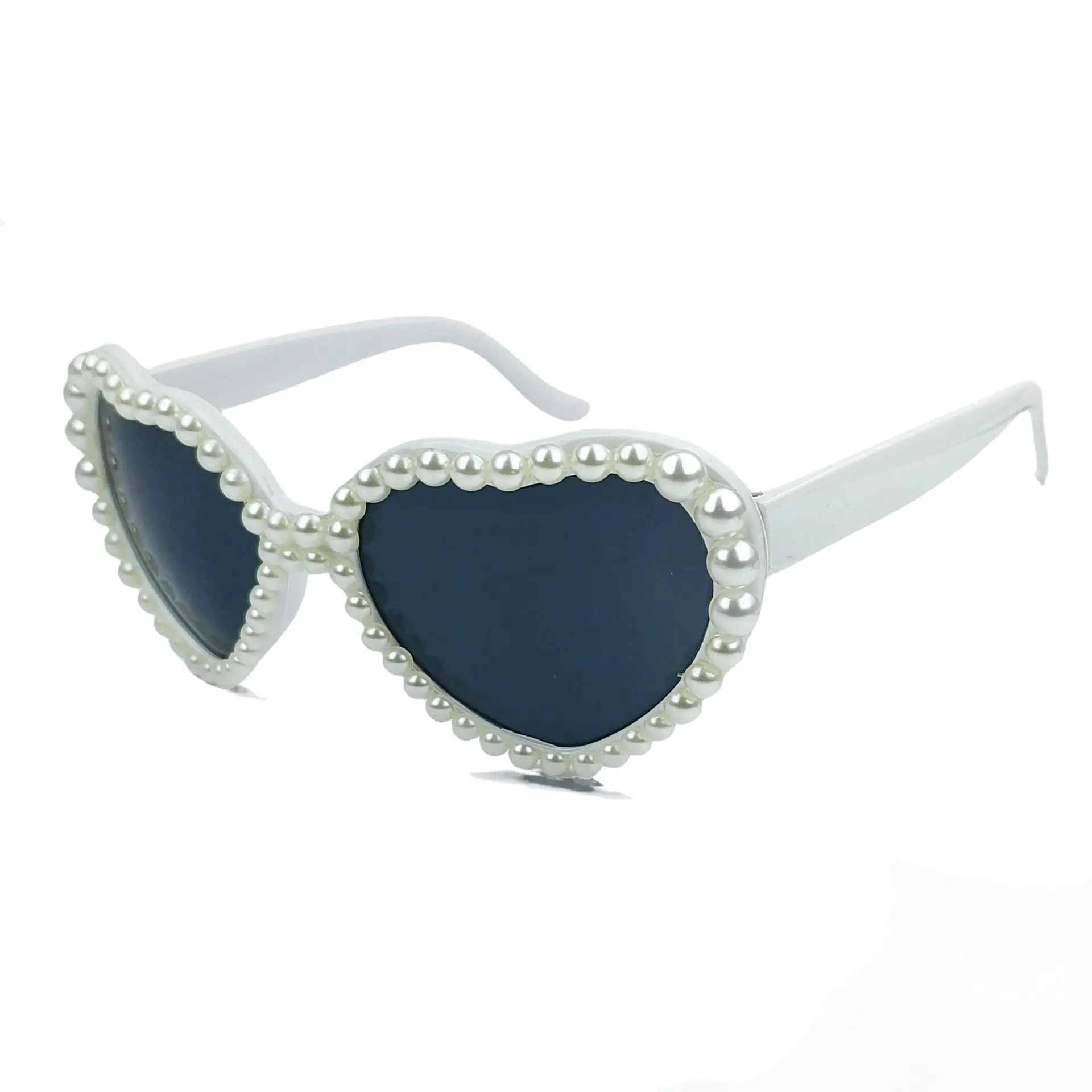 Heart Shaped Pearl Sunglasses for Men Women Bridal Party - Image 6