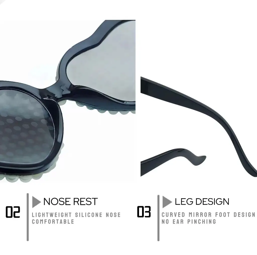 Heart Shaped Pearl Sunglasses for Men Women Bridal Party — feature 10