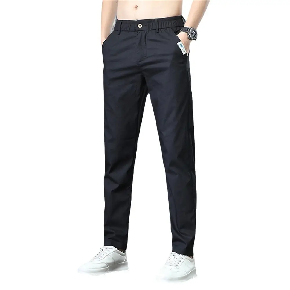 Men Slim Fit Ice Silk Business Pants Summer Wear - Image 8