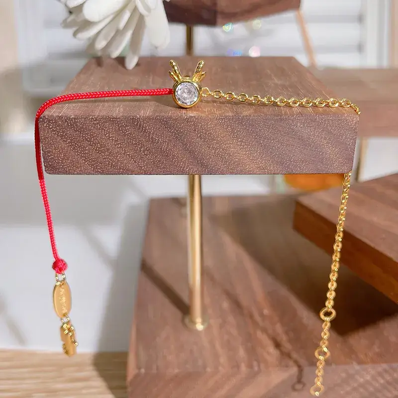 Real Gold Electroplated Red Rope Bracelet for Women — feature 11