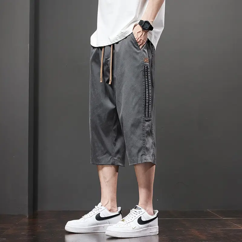 Men Ice Silk Hipper Shorts Summer Thin Striped Large - Image 2