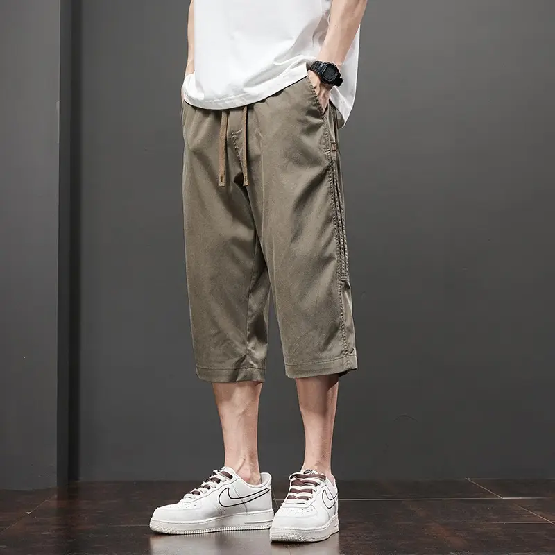 Men Ice Silk Hipper Shorts Summer Thin Striped Large - Image 3