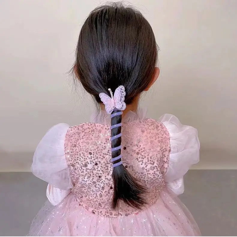 Cute Butterfly Hair Rings for Girls Pink Blue — feature 3