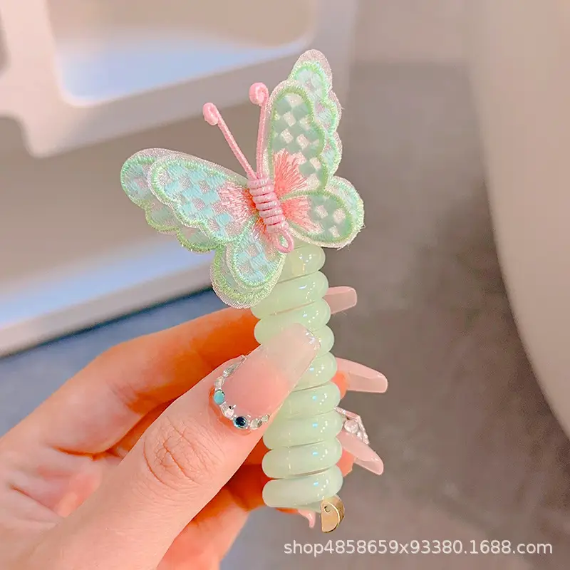 Cute Butterfly Hair Rings for Girls Pink Blue