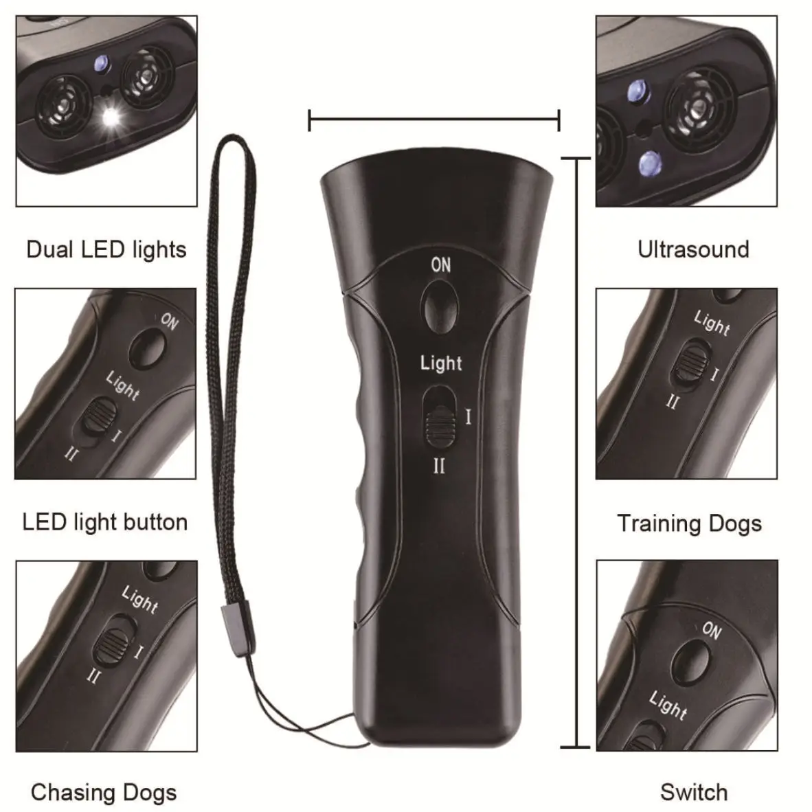 Dog Bark Stopper LED Repeller Device