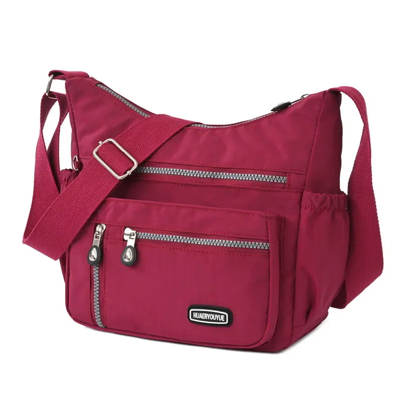 2024 Women's Waterproof Crossbody Bag Black Nylon - Image 11