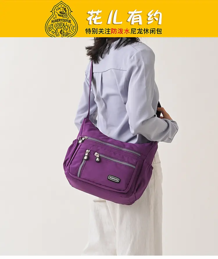 2024 Women's Waterproof Crossbody Bag Black Nylon — feature 1