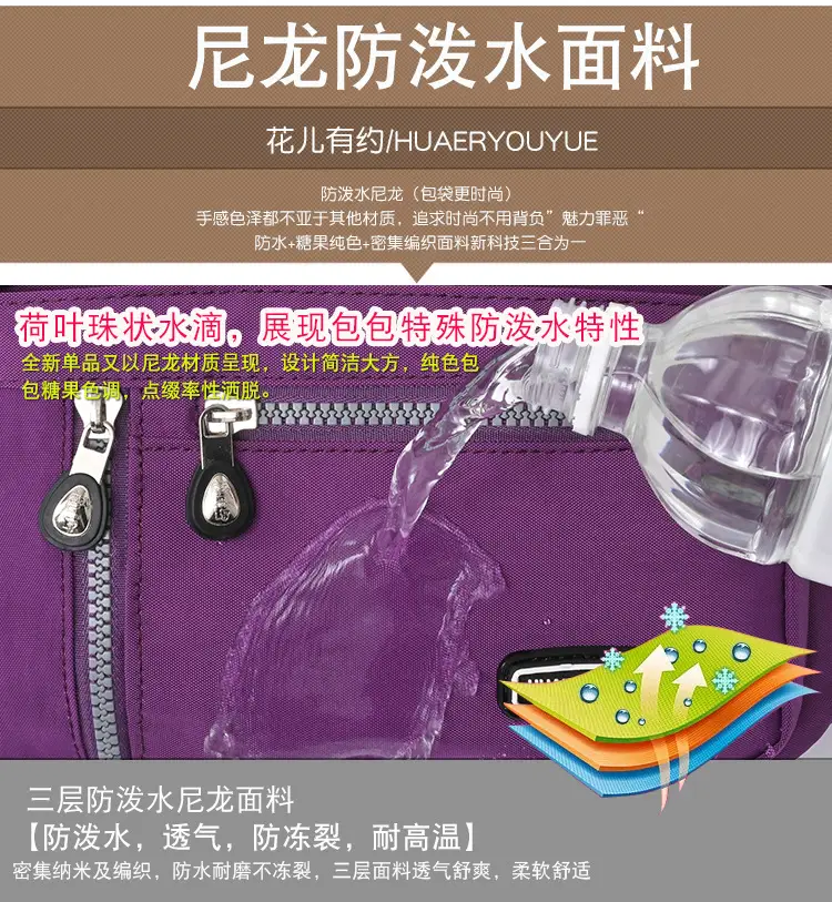 2024 Women's Waterproof Crossbody Bag Black Nylon — feature 10