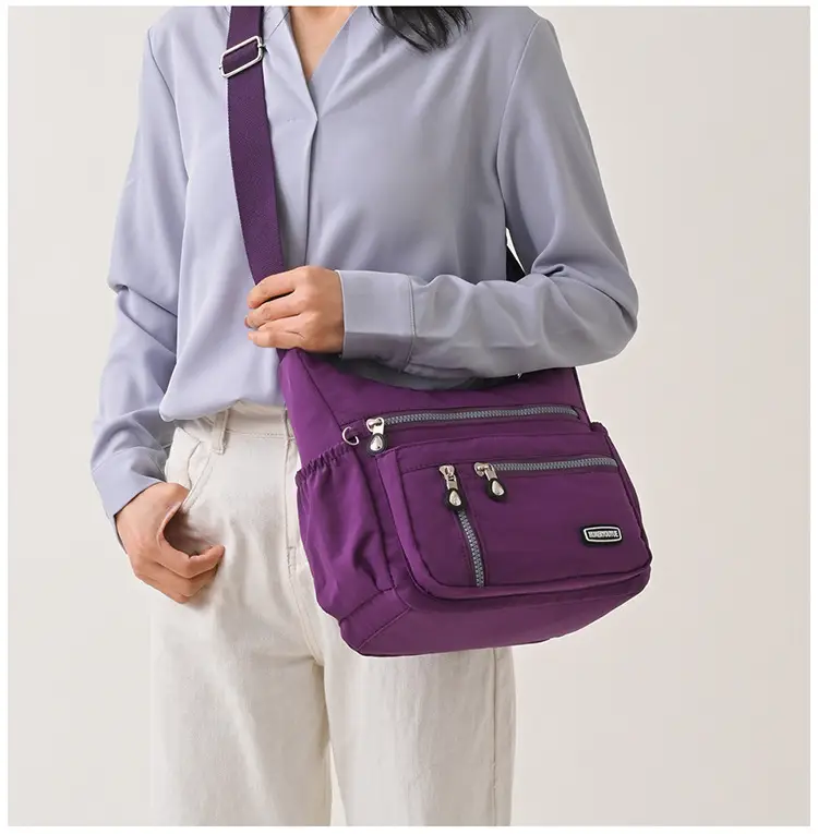 2024 Women's Waterproof Crossbody Bag Black Nylon — feature 17