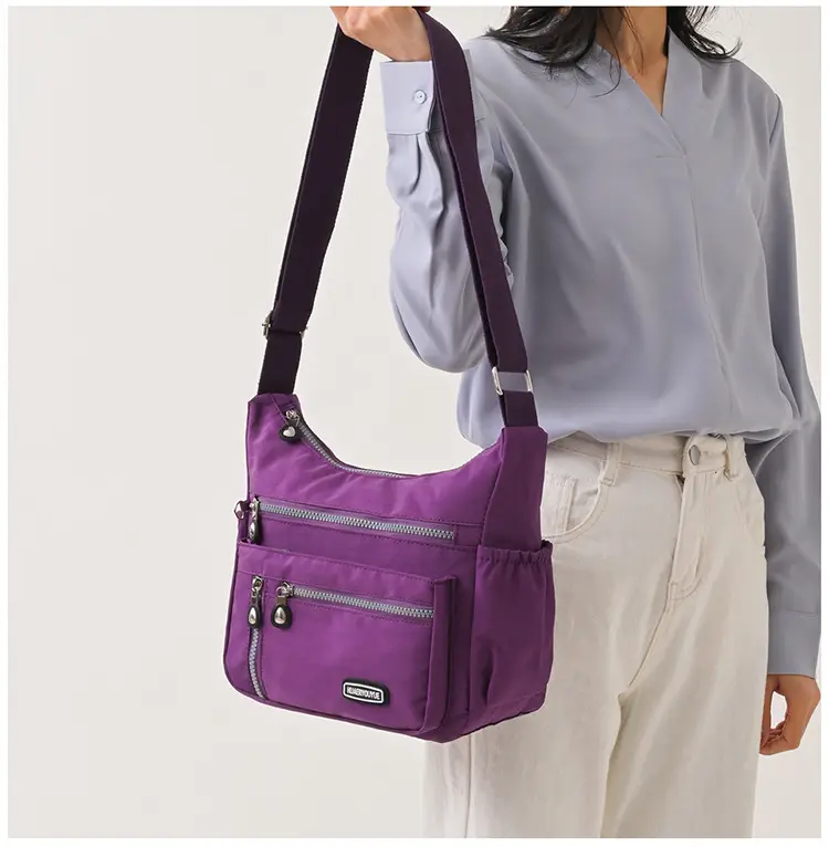 2024 Women's Waterproof Crossbody Bag Black Nylon — feature 18