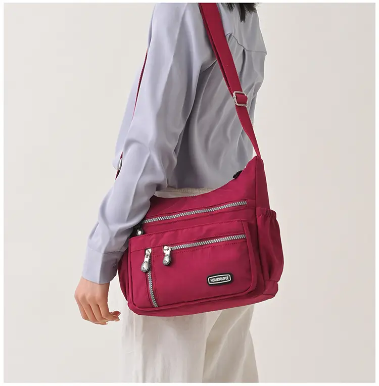 2024 Women's Waterproof Crossbody Bag Black Nylon — feature 19