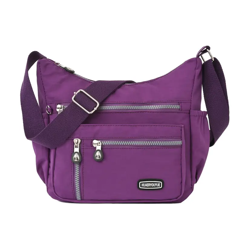 2024 Women's Waterproof Crossbody Bag Black Nylon - Image 2
