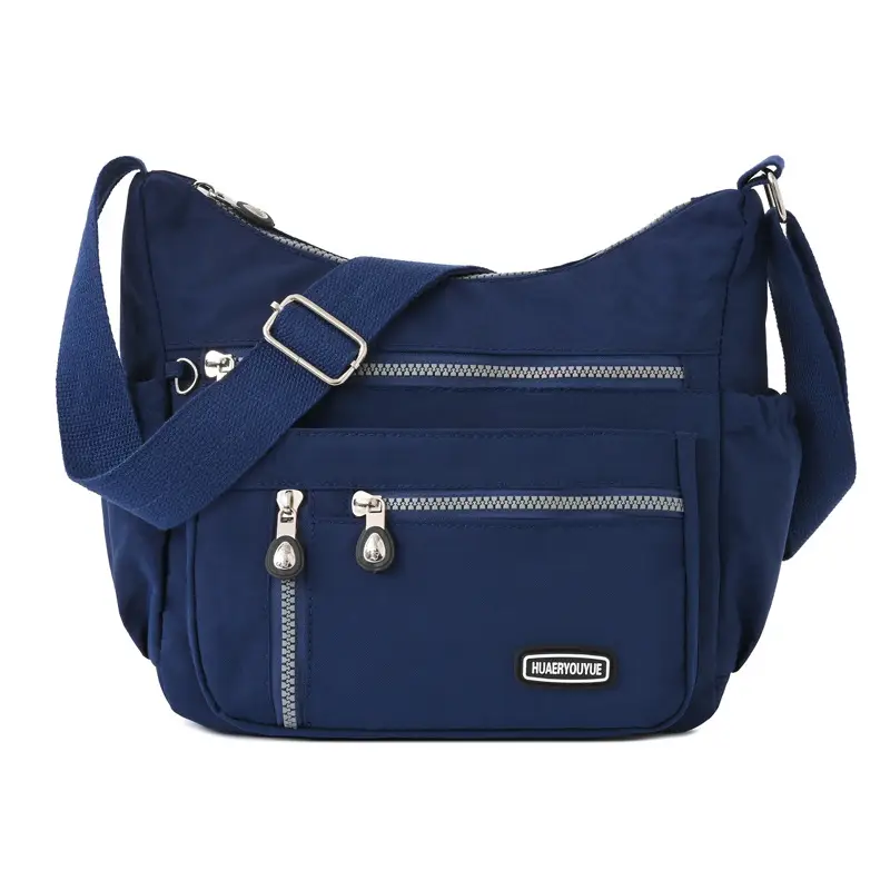 2024 Women's Waterproof Crossbody Bag Black Nylon - Image 4