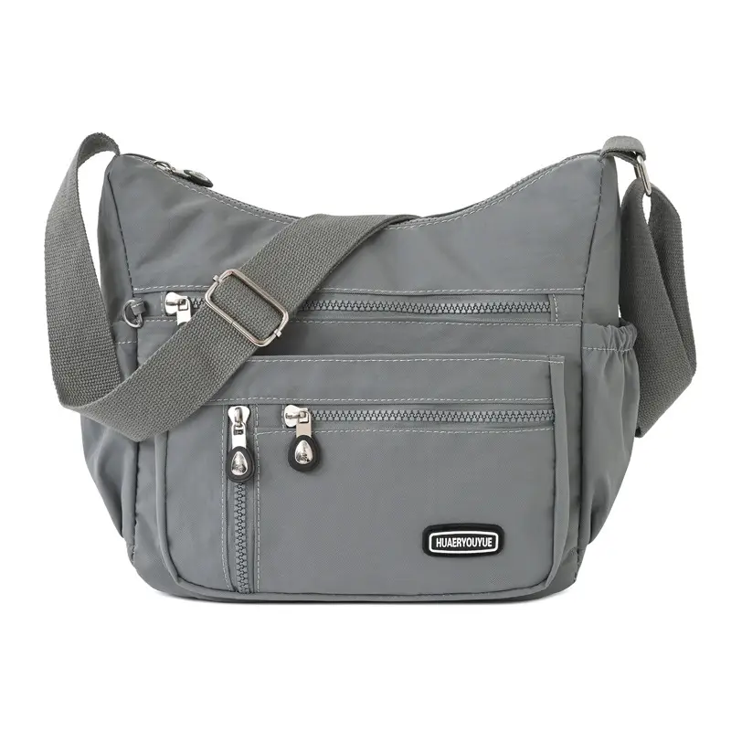 2024 Women's Waterproof Crossbody Bag Black Nylon - Image 6