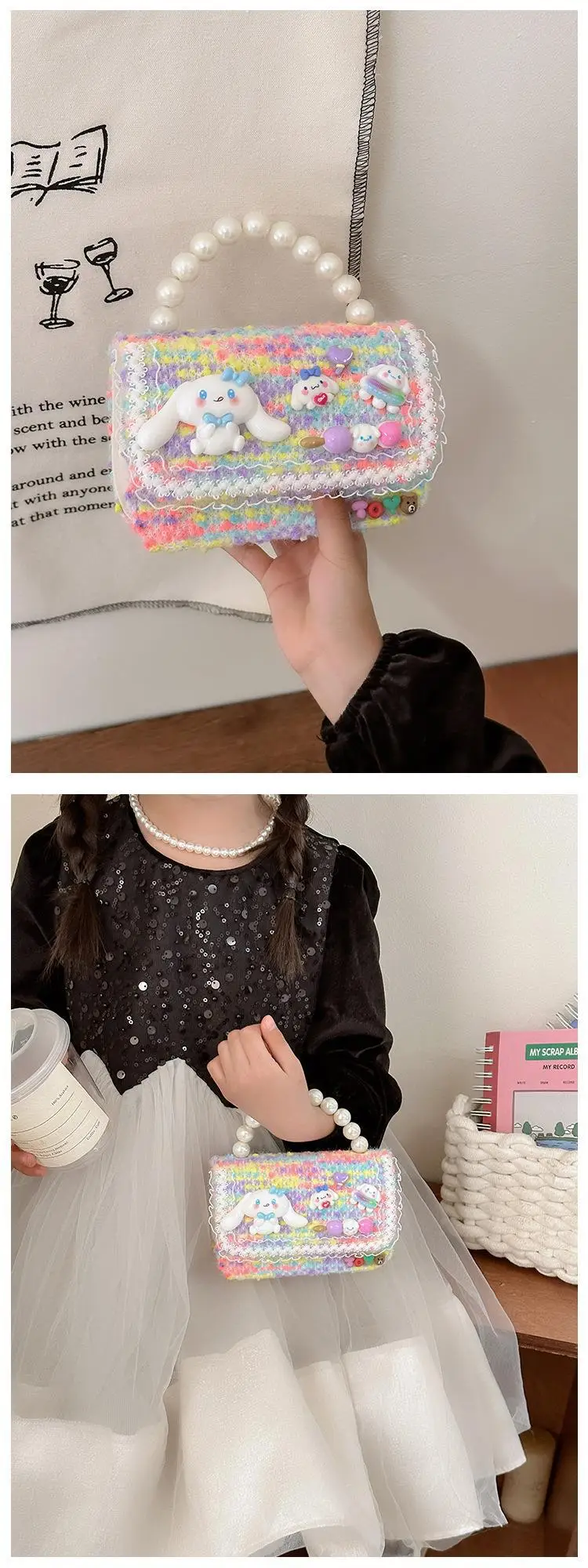 Pearl Princess Cartoon Handbag for Girls — feature 4