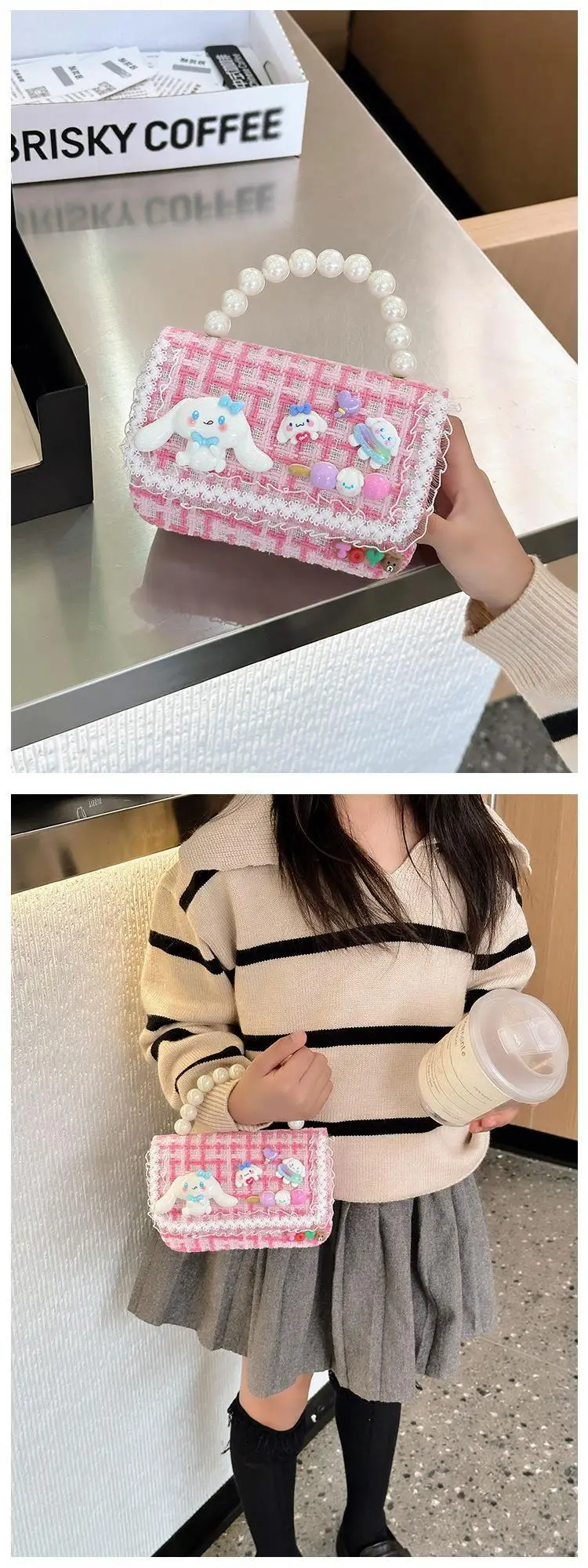 Pearl Princess Cartoon Handbag for Girls — feature 6