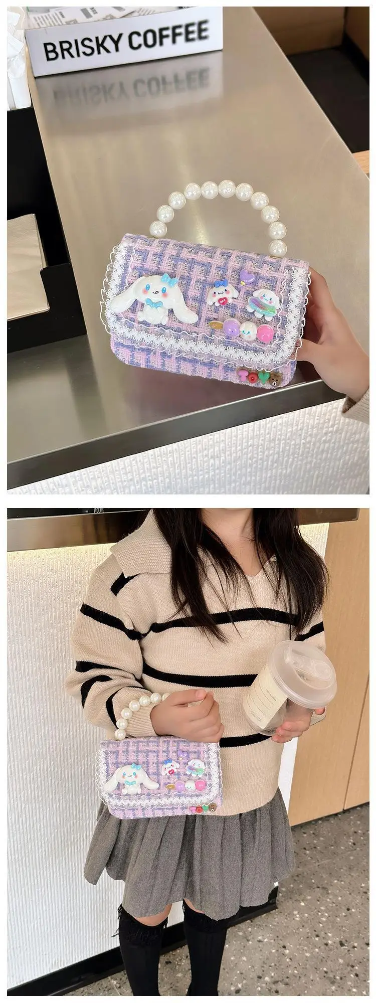 Pearl Princess Cartoon Handbag for Girls — feature 8
