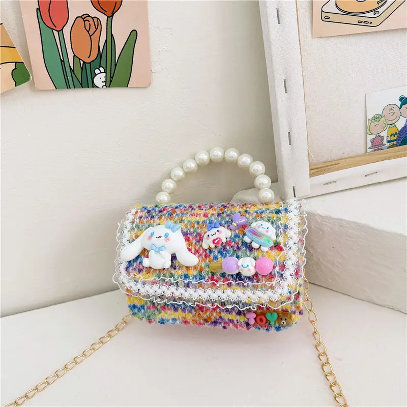 Pearl Princess Cartoon Handbag for Girls - Image 3