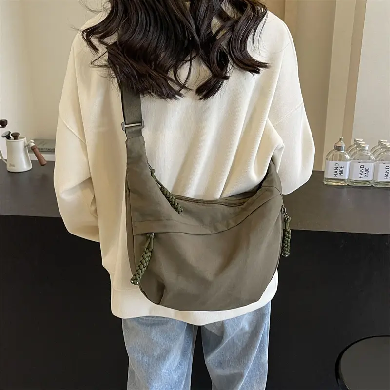 Women's Red Shoulder Crossbody Bag with Tassel - Image 10