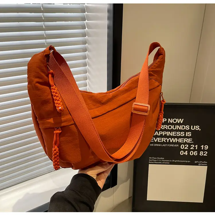 Women's Red Shoulder Crossbody Bag with Tassel — feature 130