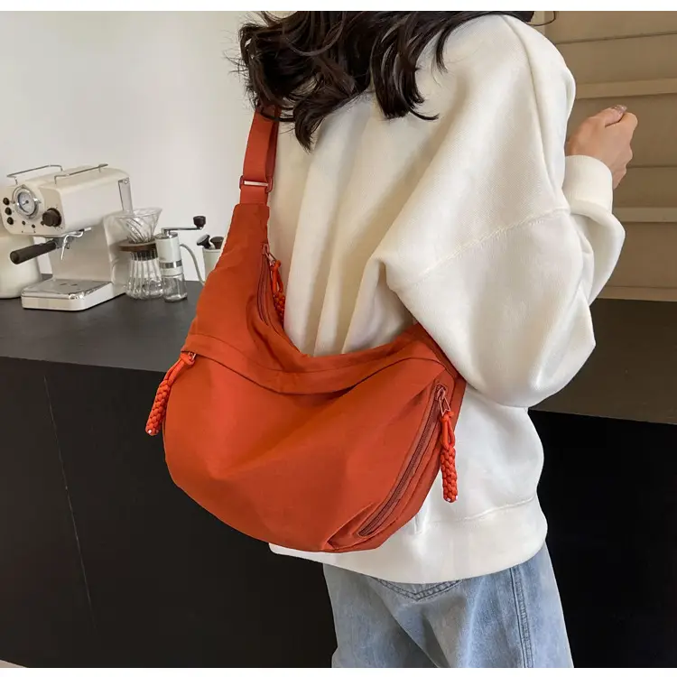 Women's Red Shoulder Crossbody Bag with Tassel — feature 55