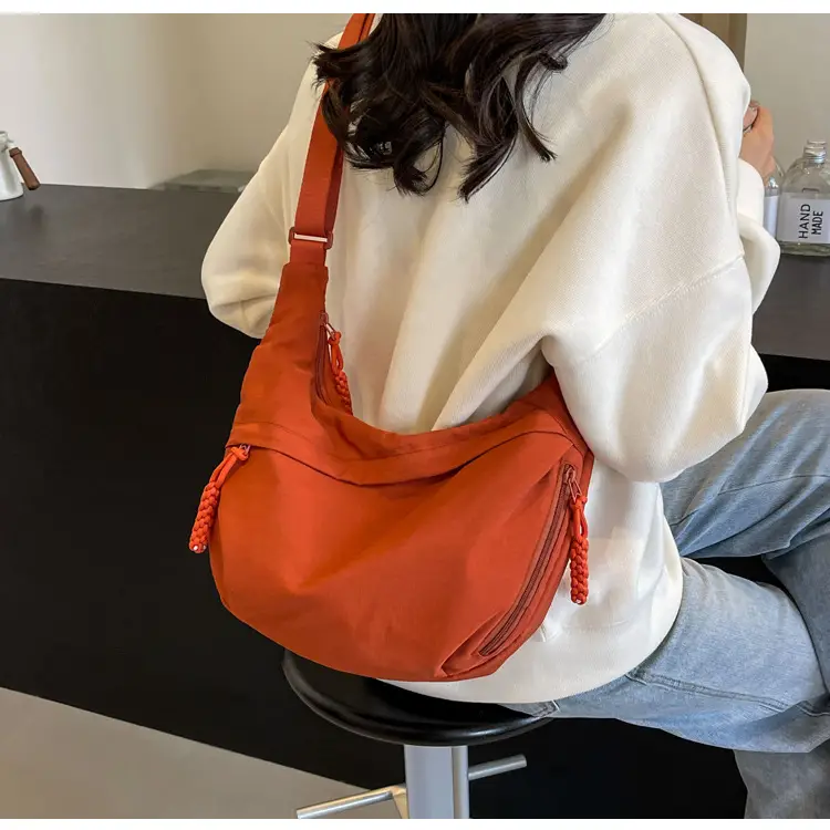 Women's Red Shoulder Crossbody Bag with Tassel — feature 56