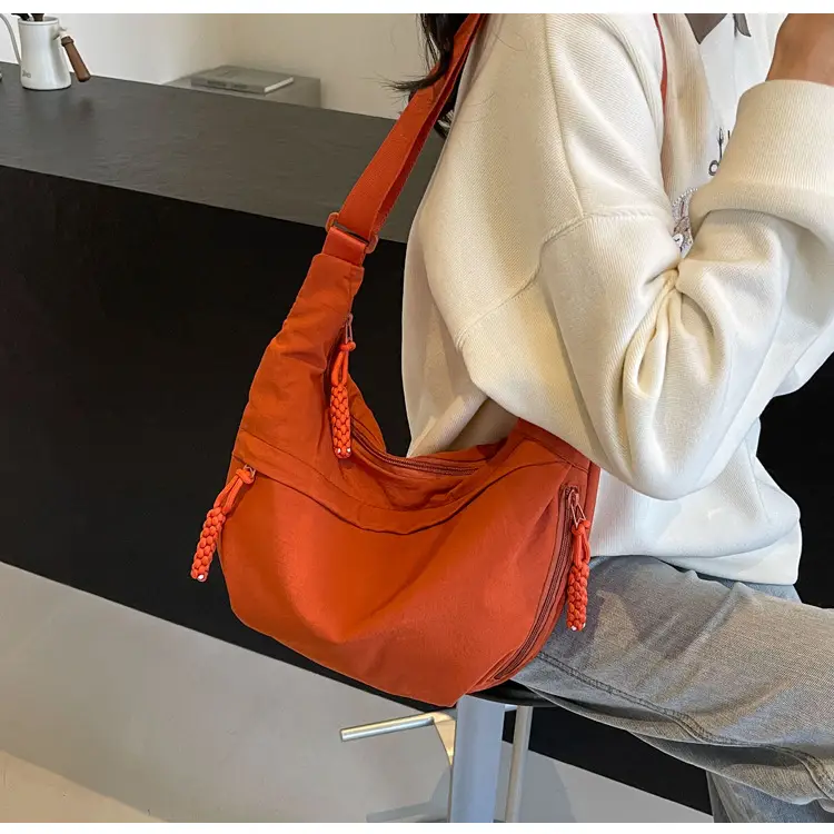 Women's Red Shoulder Crossbody Bag with Tassel — feature 65