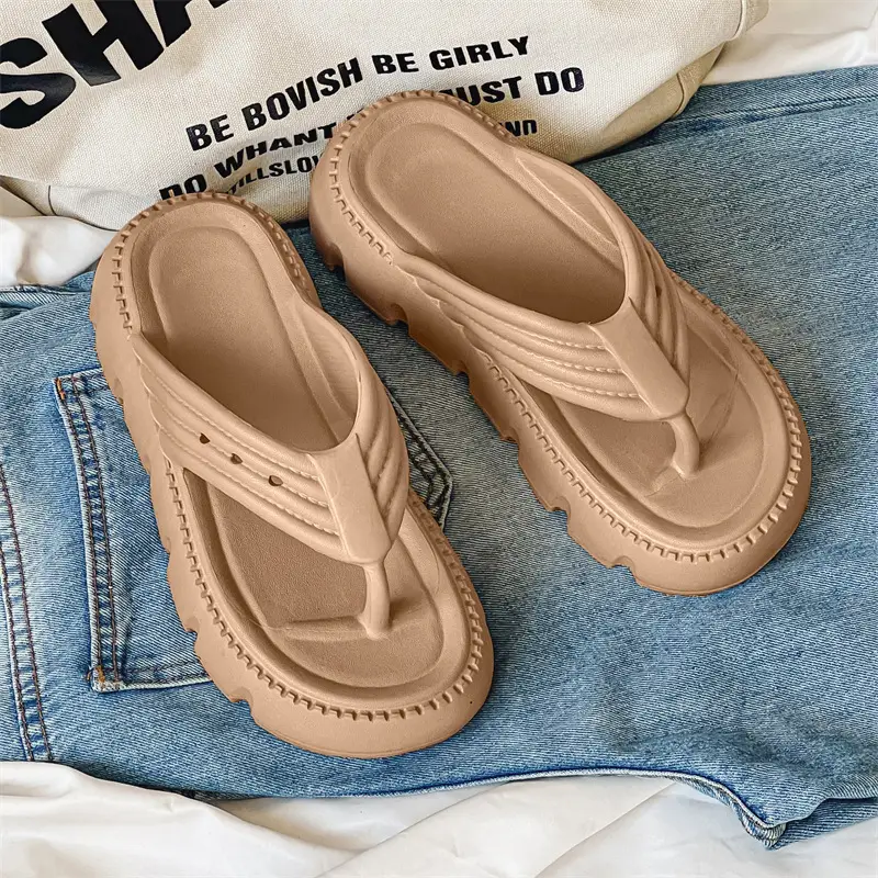 Women's Black Clip Flip Flops Lightweight Casual Beach Slippers Large - Image 6
