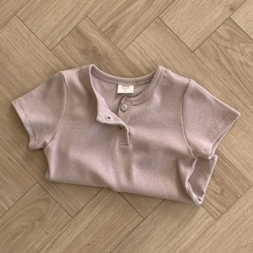 Baby Button-Up T-Shirt Light Pink 2026 Summer - Image 2