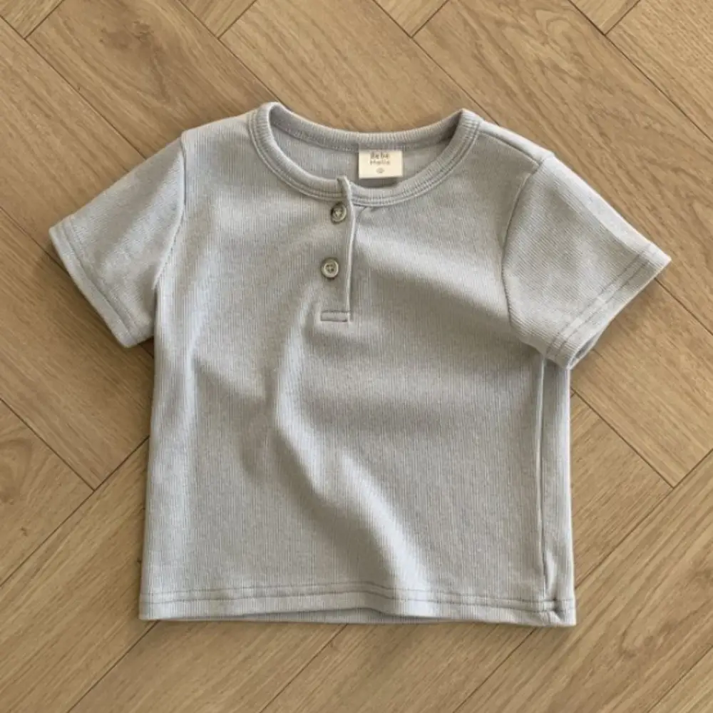 Baby Button-Up T-Shirt Light Pink 2026 Summer - Image 3