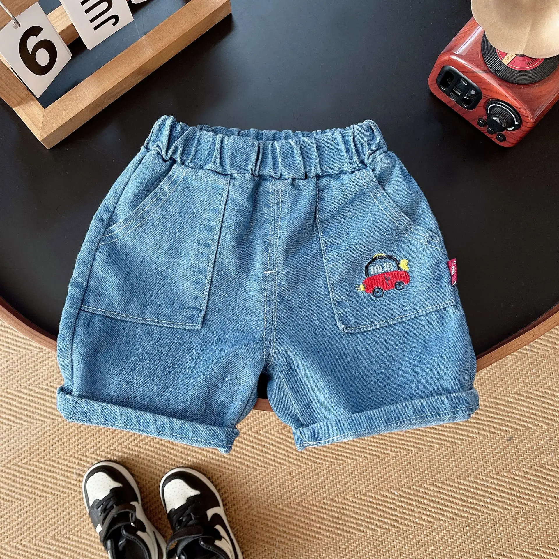 Children Cotton Car Print T-Shirt Shorts Set Summer — feature 11