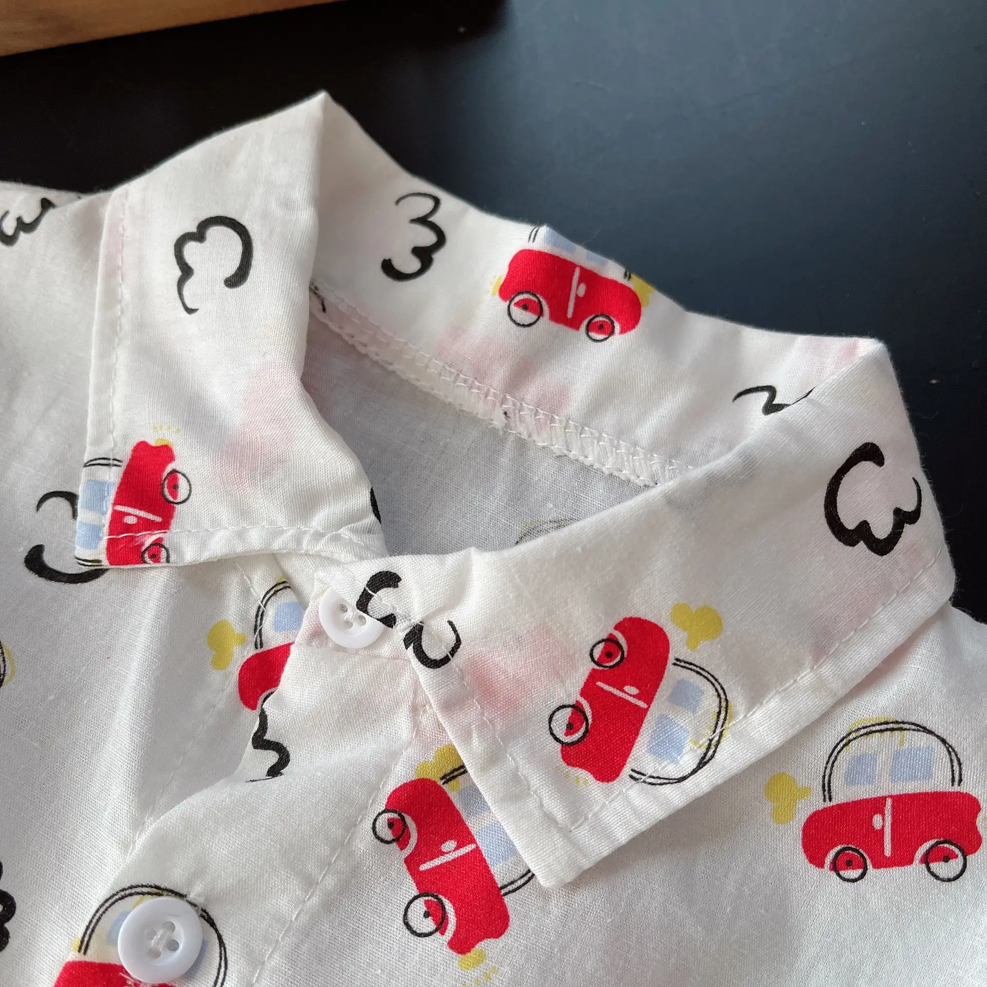 Children Cotton Car Print T-Shirt Shorts Set Summer — feature 5