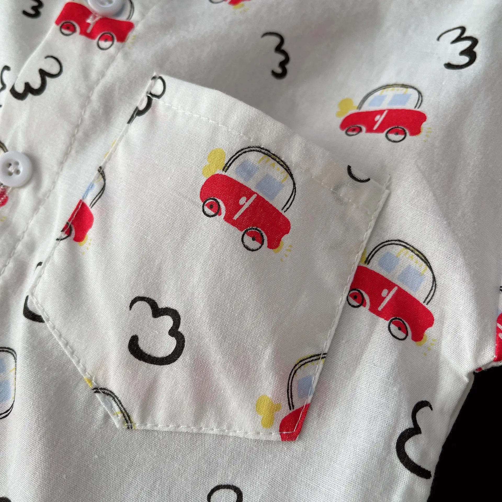 Children Cotton Car Print T-Shirt Shorts Set Summer — feature 7