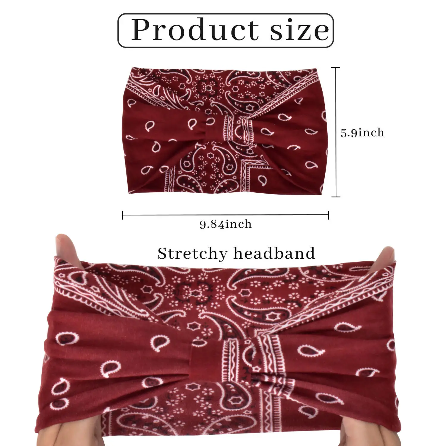 Women's Cotton Bohemian Hair Band with Colorful Design - Image 141