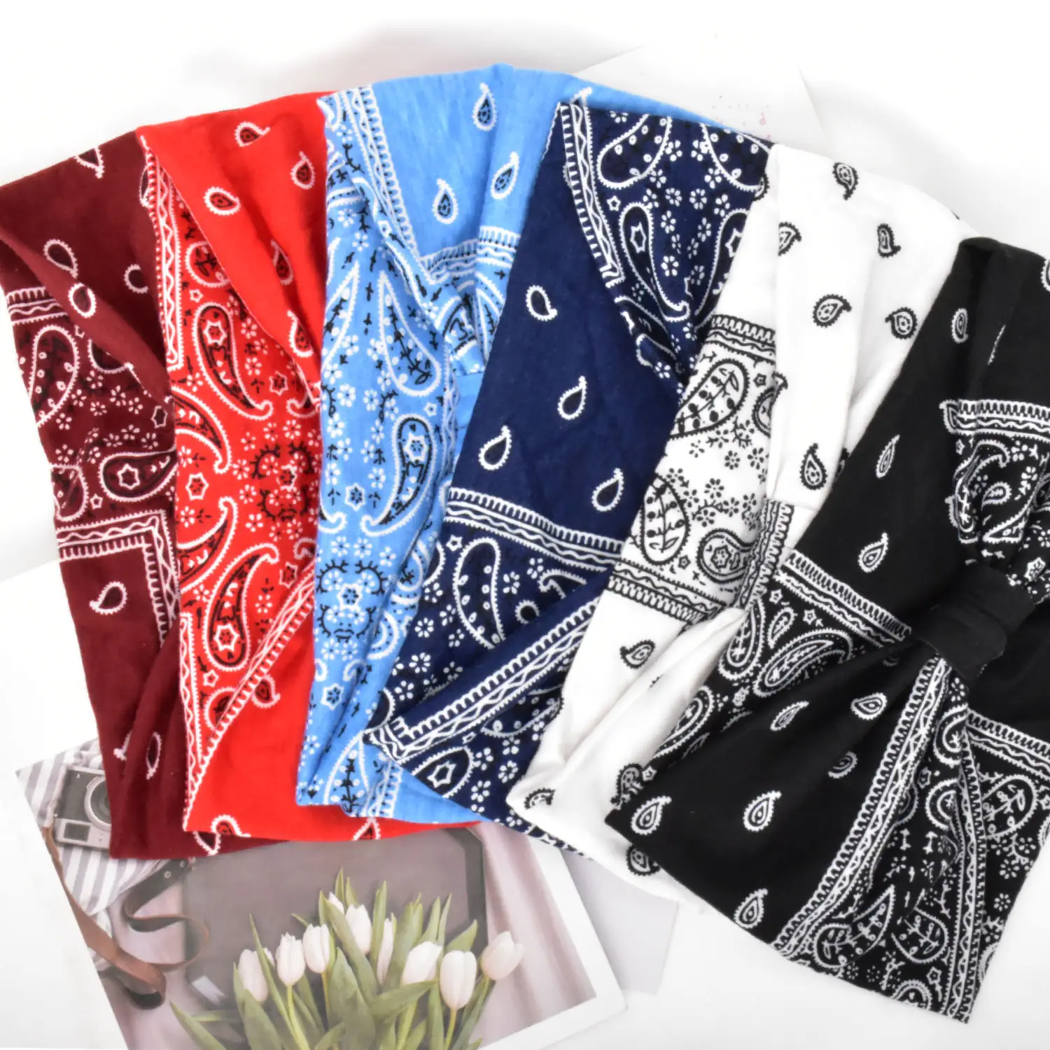 Women's Cotton Bohemian Hair Band with Colorful Design — feature 6