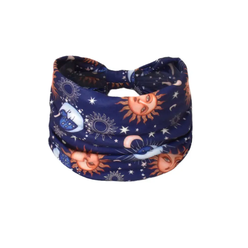 Women's Cotton Bohemian Hair Band with Colorful Design - Image 100
