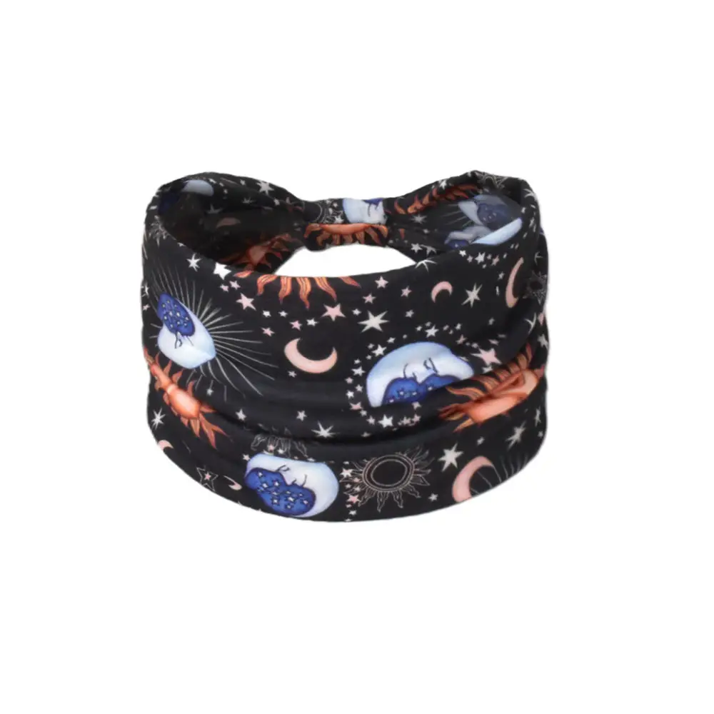 Women's Cotton Bohemian Hair Band with Colorful Design - Image 103