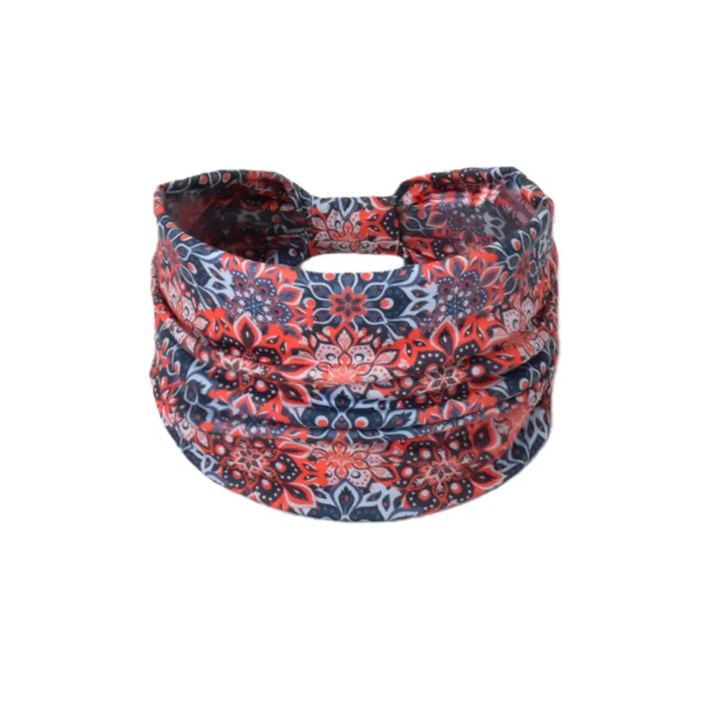 Women's Cotton Bohemian Hair Band with Colorful Design - Image 106